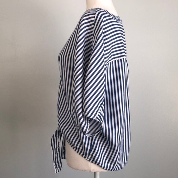 PAIGE Striped Tie Front Baylee Top - Picture 5 of 10